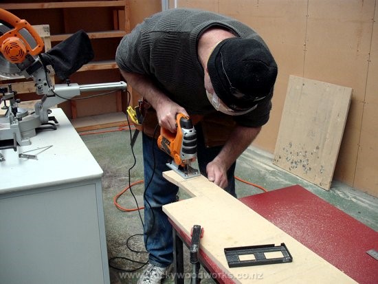 Jig sawing to fit.