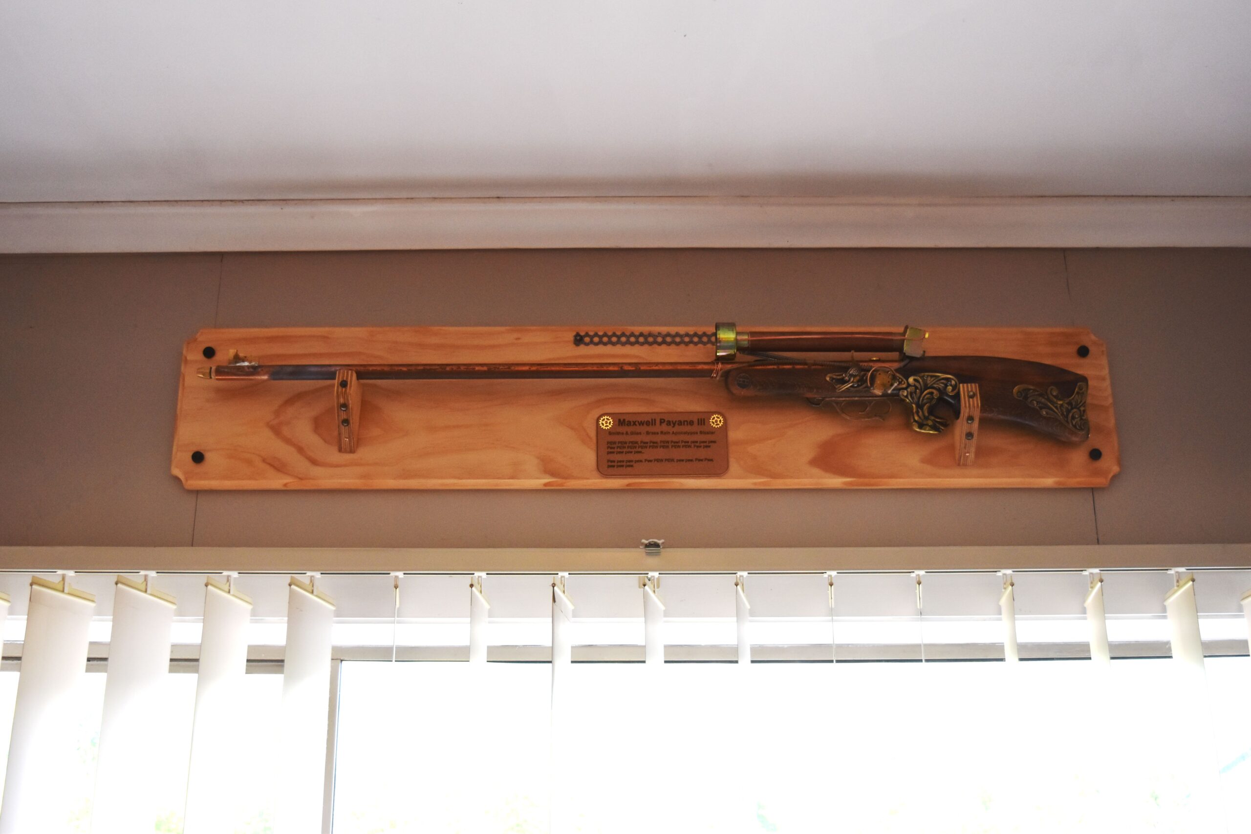 Steampunk Rifle Wall Mount